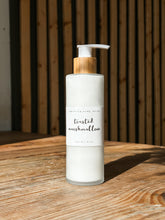 Load image into Gallery viewer, toasted marshmallow hydrating body lotion | marshmallow root, vanilla & vetiver
