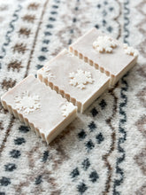Load image into Gallery viewer, snowy lodge soap | amber, vanilla & cedar | the winter collection
