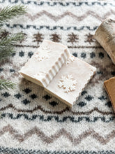 Load image into Gallery viewer, snowy lodge soap | amber, vanilla & cedar | the winter collection