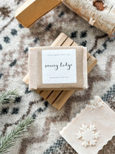 Load image into Gallery viewer, snowy lodge soap | amber, vanilla & cedar | the winter collection