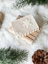 Load image into Gallery viewer, snowy lodge soap | amber, vanilla & cedar | the winter collection