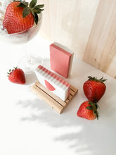 Load image into Gallery viewer, strawberries & cream soap | strawberry seed, grapefruit, ylang ylang & vanilla
