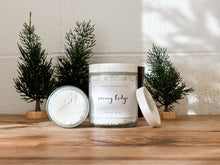 Load image into Gallery viewer, snowy lodge sugar scrub | amber, vanilla & cedar | the winter collection