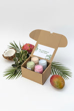 Load image into Gallery viewer, summer scrub sampler box | coastal calm, island bloom, botanical breeze & orange creamsicle
