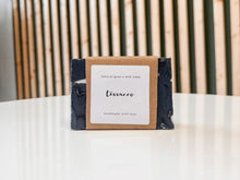 Load image into Gallery viewer, terrazzo soap | charcoal confetti scrap soap | orange & ylang ylang