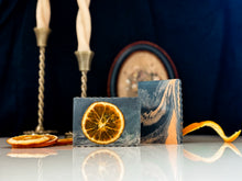 Load image into Gallery viewer, midnight citrus soap | tangerine, patchouli + black pepper