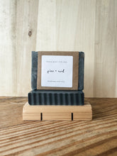 Load image into Gallery viewer, pine + coal soap | activated charcoal & pine