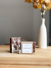 Load image into Gallery viewer, cinnamon swirl soap | cinnamon, cardamom & vanilla bean