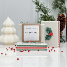 Load image into Gallery viewer, deck the halls soap | fresh evergreen & cinnamon | the winter collection