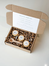 Load image into Gallery viewer, clay mask sampler | rose renewal, green getaway + cerulean skies facial masks
