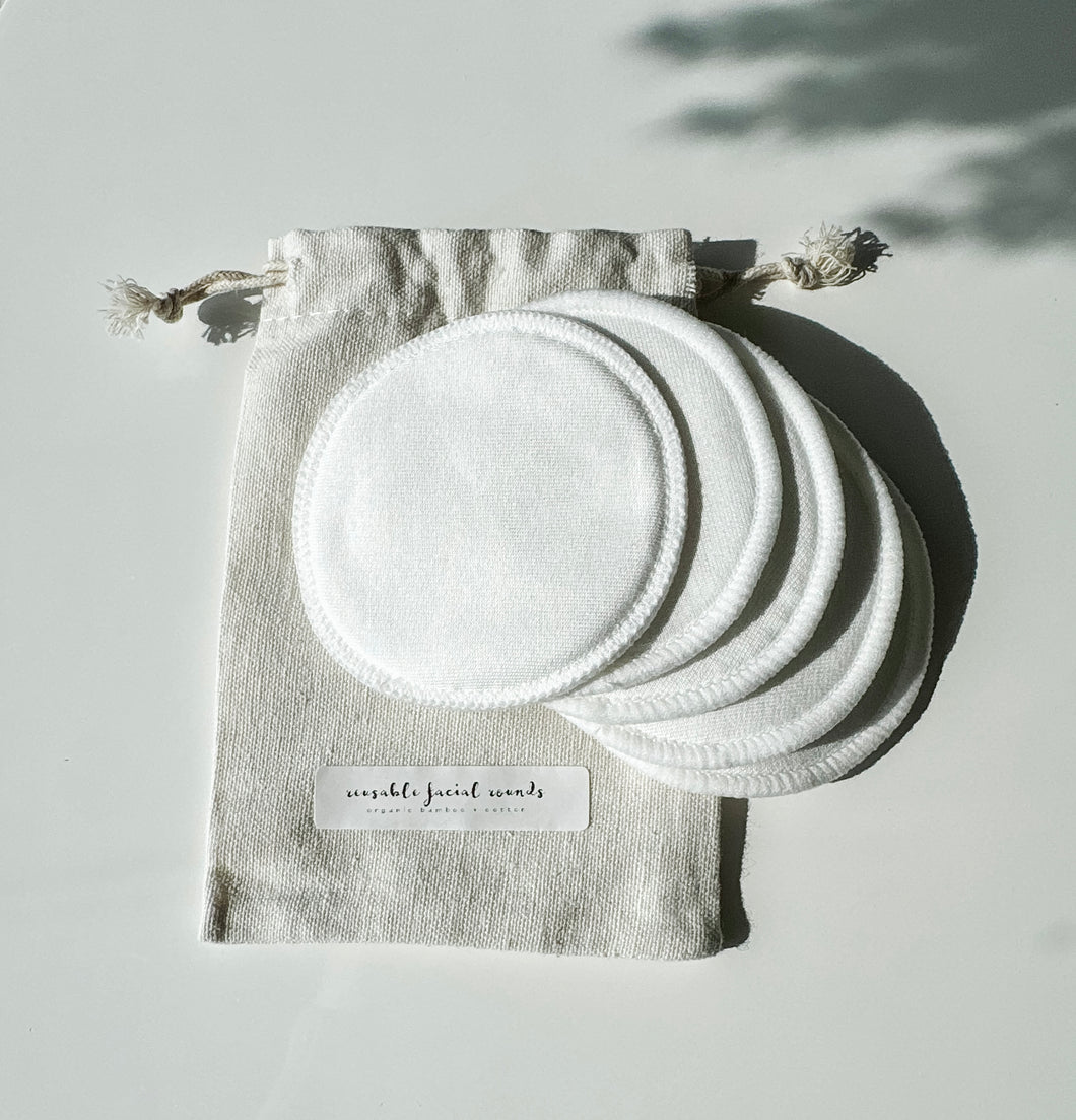 reusable facial rounds | sustainable cotton & bamboo