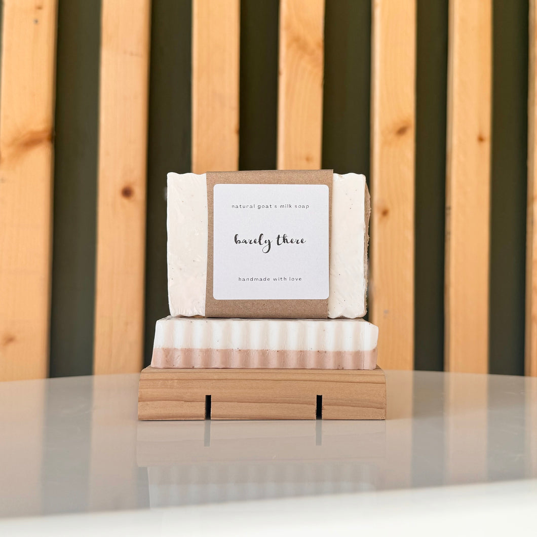 barely there soap | unscented with cocoa butter & vanilla bean