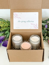 Load image into Gallery viewer, spring sugar scrub sampler | cherry blossom, lilac spritz &amp; strawberry matcha
