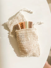 Load image into Gallery viewer, soap scrap grab bag | exfoliating eco-friendly soap saver bags filled with sample soaps
