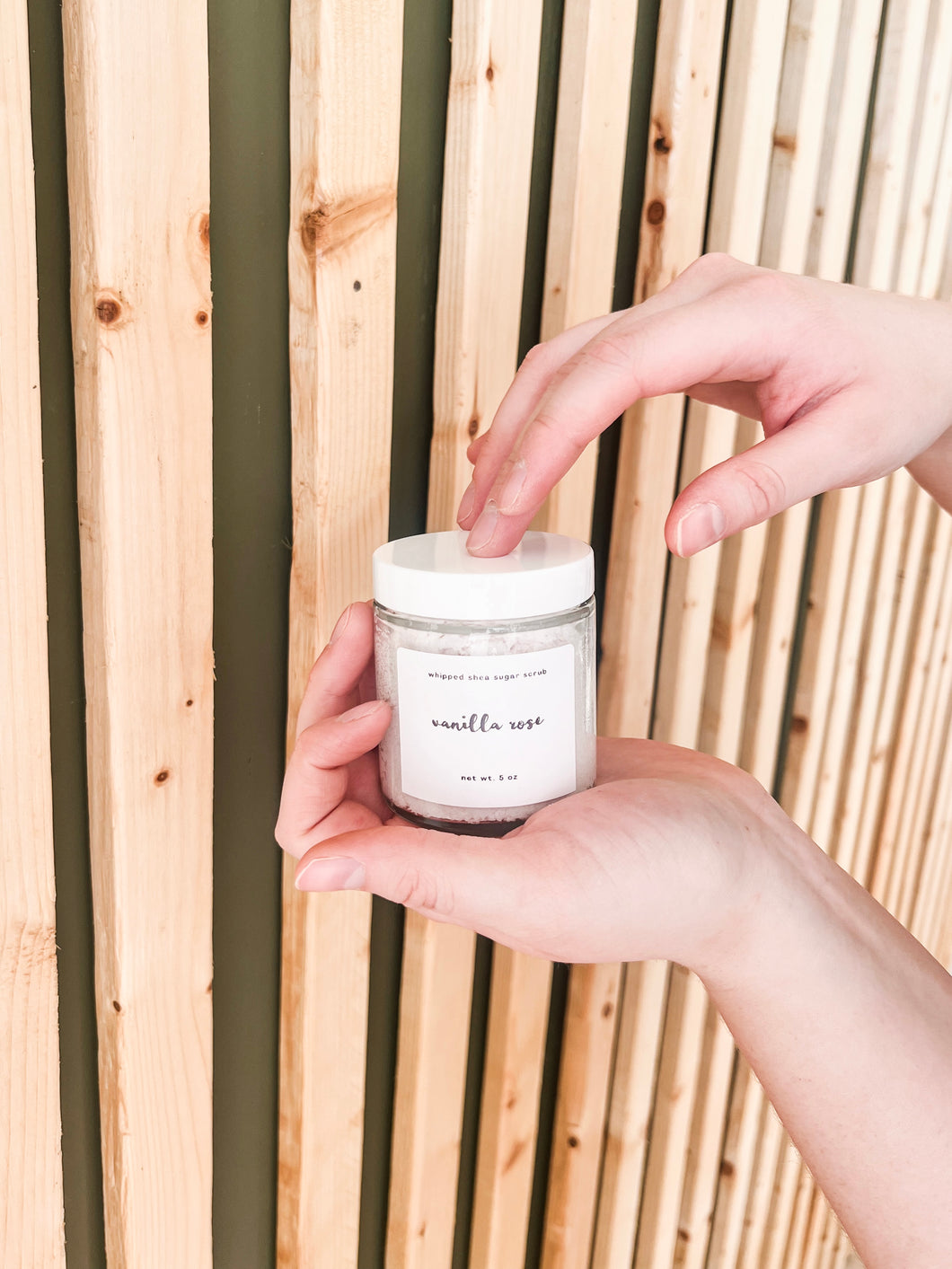 vanilla rose sugar scrub | rose clay & vanilla