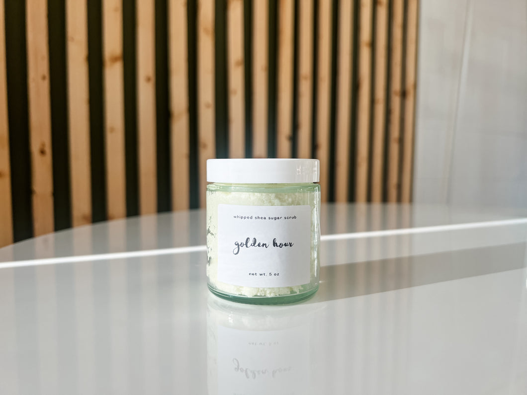 golden hour sugar scrub | sweet orange, turmeric & honey