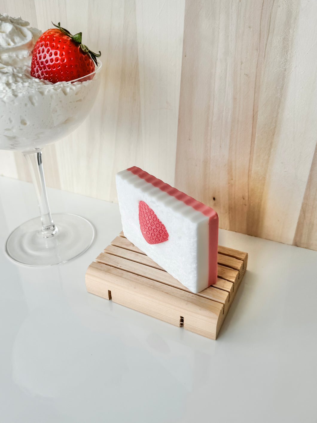 strawberries & cream soap | strawberry seed, grapefruit, ylang ylang & vanilla