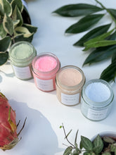 Load image into Gallery viewer, summer scrub sampler box | coastal calm, island bloom, botanical breeze &amp;  orange creamsicle
