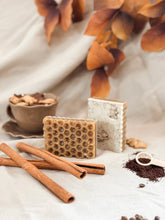 Load image into Gallery viewer, teddy graham latte soap | cinnamon, vanilla, espresso, oats &amp; honey
