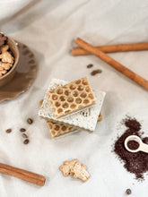 Load image into Gallery viewer, teddy graham latte soap | cinnamon, vanilla, espresso, oats &amp; honey
