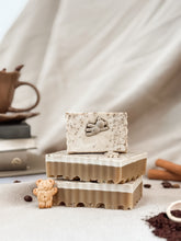 Load image into Gallery viewer, teddy graham latte soap | cinnamon, vanilla, espresso, oats &amp; honey
