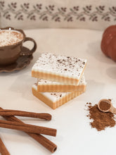 Load image into Gallery viewer, pumpkin spice soap | pumpkin seed, cinnamon, cardamom, nutmeg &amp; clove
