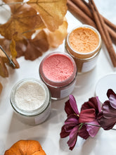 Load image into Gallery viewer, fall sugar scrub sampler box | pumpkin spice, toasted marshmallow &amp; honeycrisp harvest
