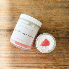 Load image into Gallery viewer, strawberries + cream sugar scrub | grapefruit, vanilla &amp; ylang ylang
