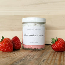 Load image into Gallery viewer, strawberries + cream sugar scrub | grapefruit, vanilla &amp; ylang ylang
