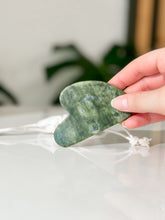 Load image into Gallery viewer, gua sha stone | jade facial massage tool
