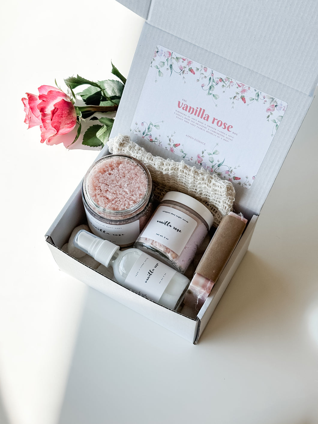 the vanilla rose box | self care gift bundle