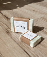 Load image into Gallery viewer, sage + beige soap | clary sage &amp; sandalwood
