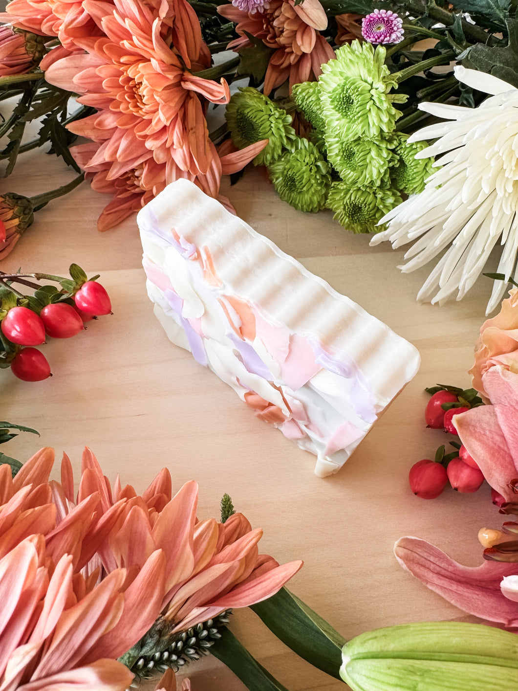 garden party soap | jasmine, chamomile, neroli, vanilla + rose