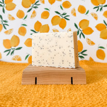 Load image into Gallery viewer, lemon poppyseed soap | lemon scrub bar
