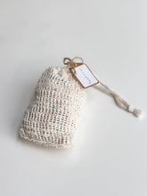 Load image into Gallery viewer, soap scrap grab bag | exfoliating eco-friendly soap saver bag filled with sample soaps
