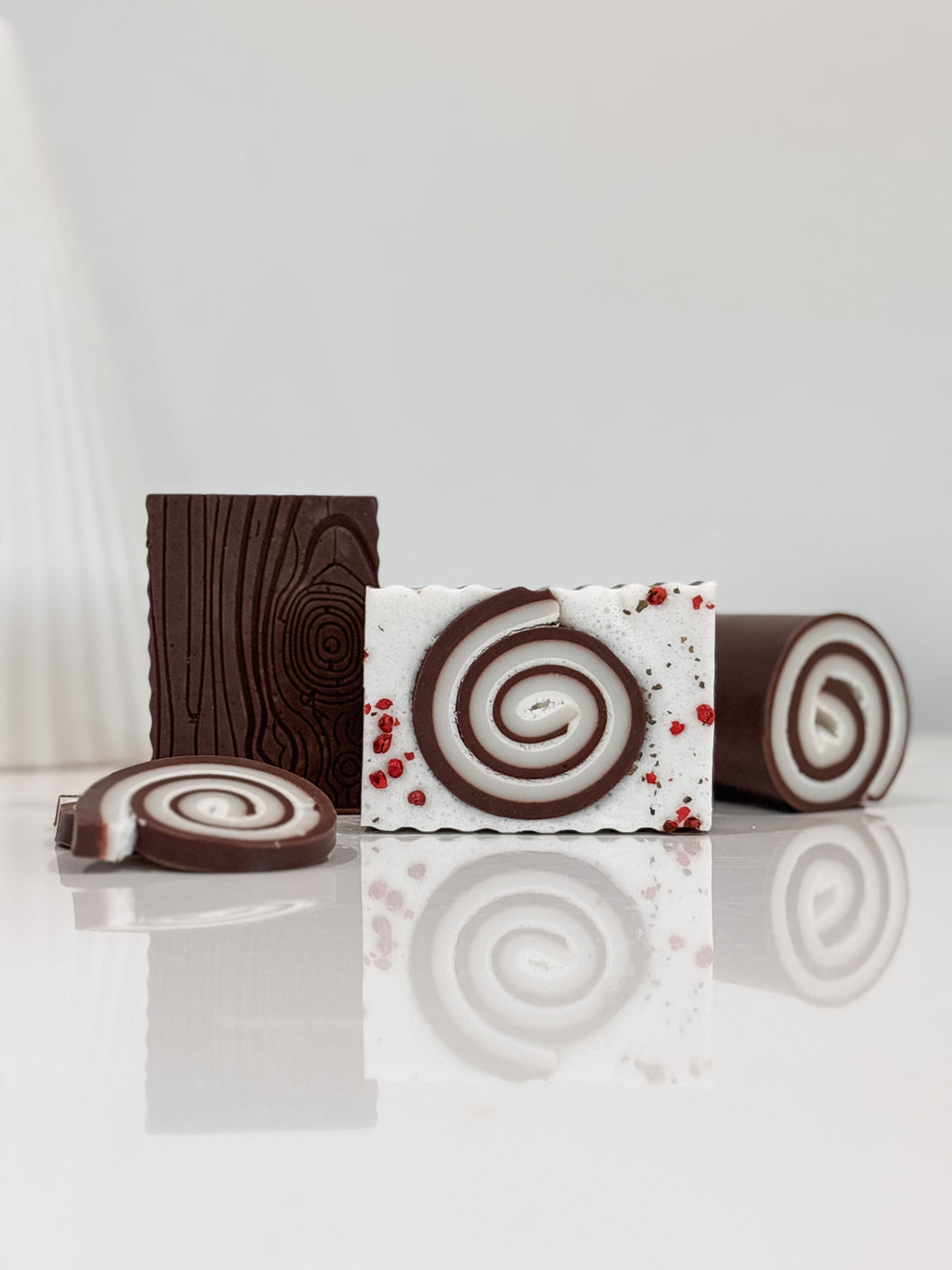 yule log soap | cocoa, maple & vanilla | the winter collection