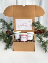 Load image into Gallery viewer, winter sugar scrub sampler box | deck the halls, snowy lodge &amp; winter wonderland
