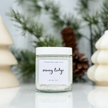 Load image into Gallery viewer, snowy lodge sugar scrub | amber, vanilla &amp; cedar | the winter collection
