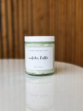 Load image into Gallery viewer, matcha latte sugar scrub | amber, vanilla, cedarwood + patchouli
