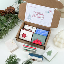 Load image into Gallery viewer, sample winter collection box | mini holiday soap sampler set
